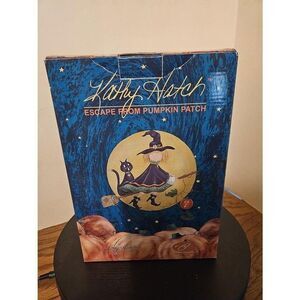 Kathy Hatch Escape From Pumpkin Patch BLACK CAT & WITCH LANTERN - NIB
